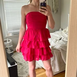 Strawberry Party Dress Volume Frills and Flow
